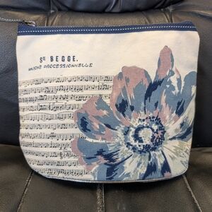 Moulinette Soeurs For Anthropologie Embroidered Floral/Musical Travel Pouch